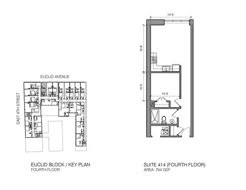 Floor plan for 1 bed, 1 bath, 620 sqft